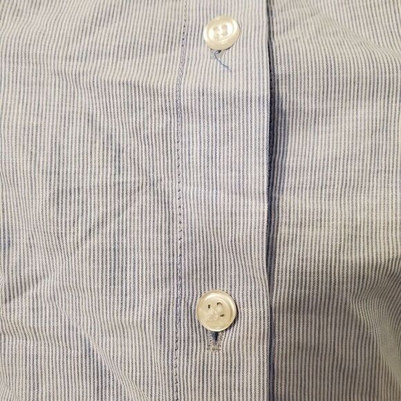 H&M off the shoulder striped button down blouse sz 2 - Picture 6 of 6